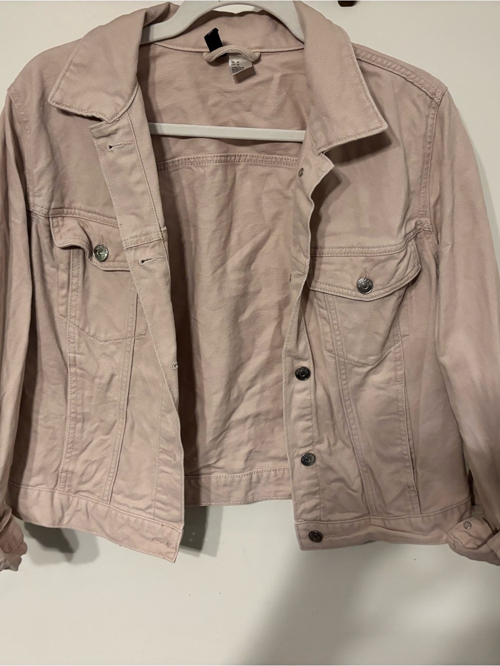 Divided Light Pink Denim Jacket - Button Front Jean Jacket